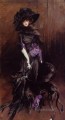 Portrait of the Marchesa Luisa Casati with a Greyhound genre Giovanni Boldini